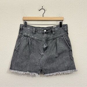 We The Free Raw Hem Jean Denim Mini Skirt Size 30